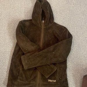 Marmot black zipper fuzzy fleece